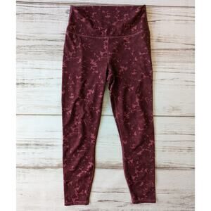 Fabletics Powerhold Maroon Camo Leggings Sz Small